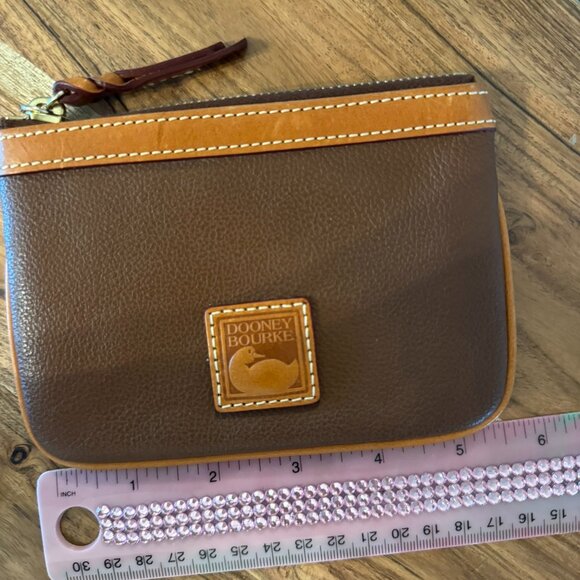 Dooney & Bourke Pebble Leather Wristlet/Clutch — Vintage Brown - Picture 7 of 8
